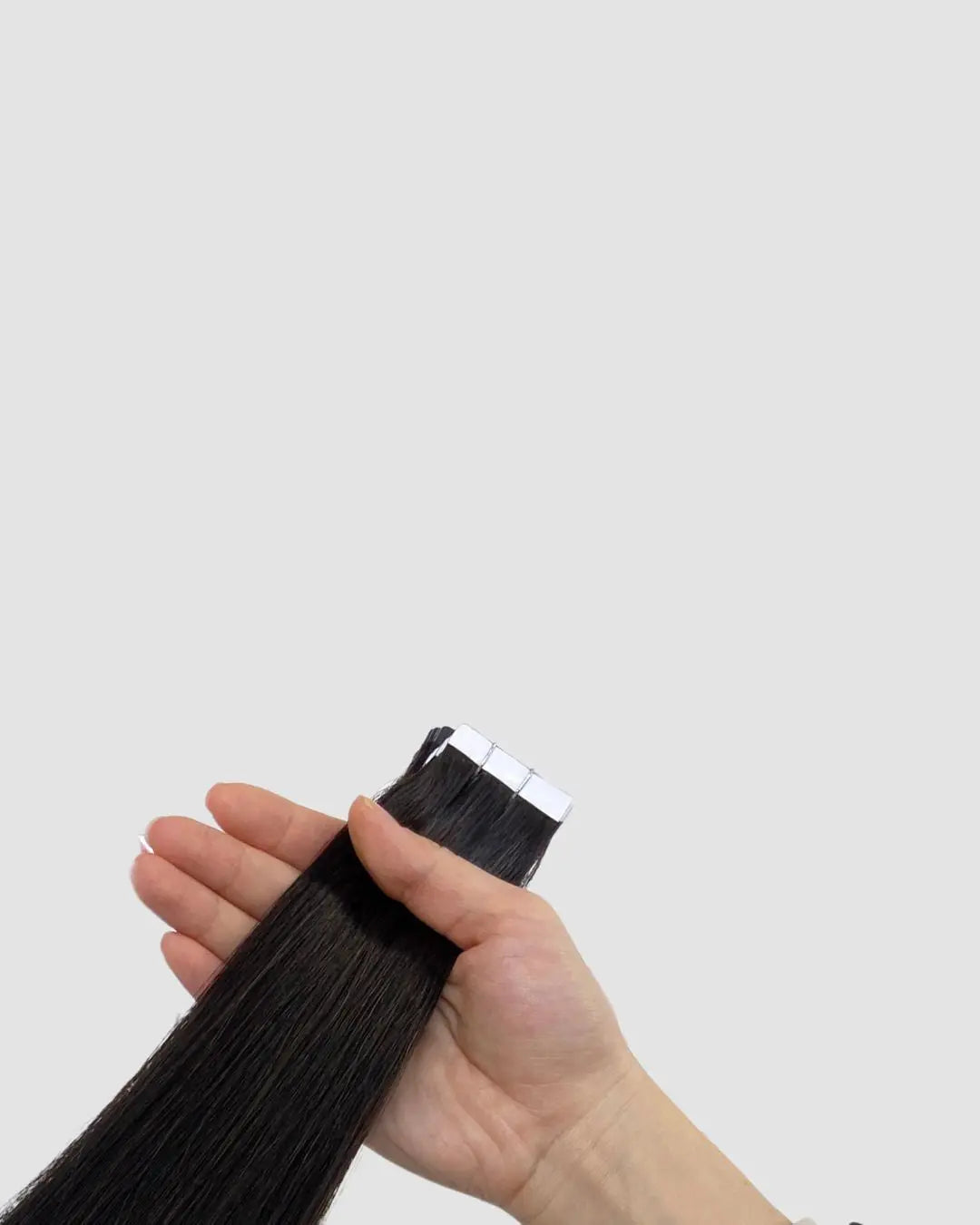Tape-in Extensions – Naturlig Svartbrun #1B