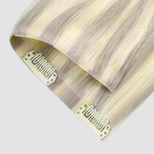 Invisible clip in 17/22/60 – Naturlig Blond Mix Bsextensions