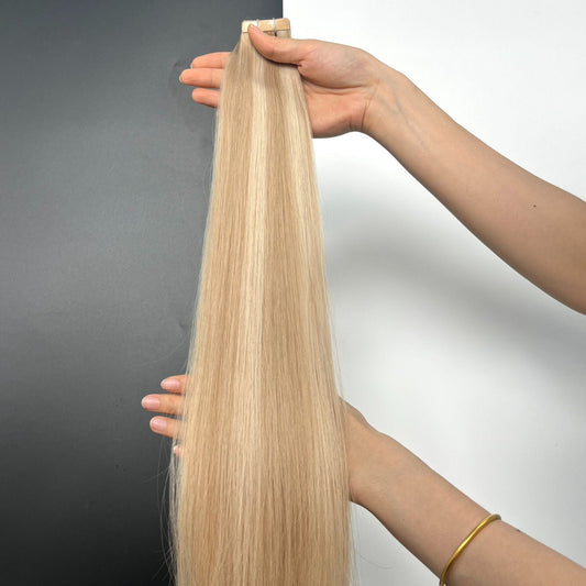 Tape in, Luxury 18/60A – Beige Blond Balayage Bsextensions