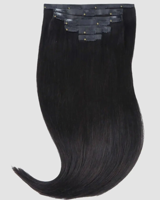 PU Clip-in – Naturlig Svartbrun #1B