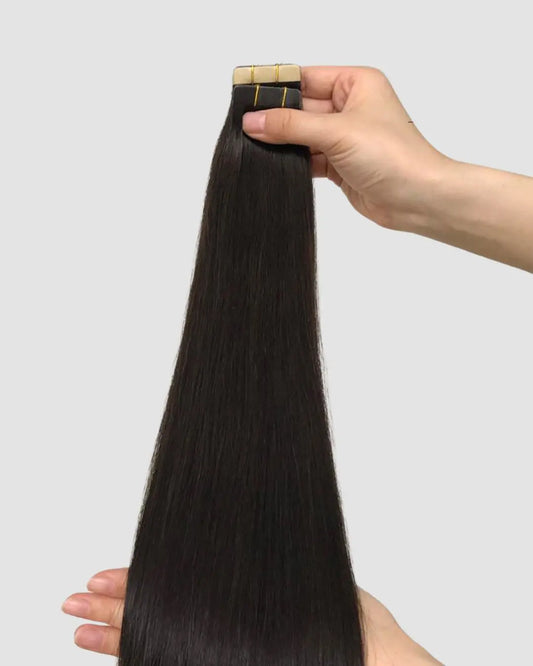 Tape-in Extensions – Naturlig Mörkbrun #2