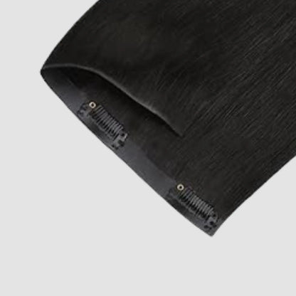 Invisible Clip-in #1B – Naturlig Svartbrun Bsextensions