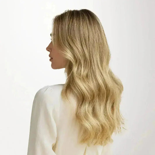 Invisible Tape-in Extensions – Naturlig Blond Balayage #P16/22 Min butik