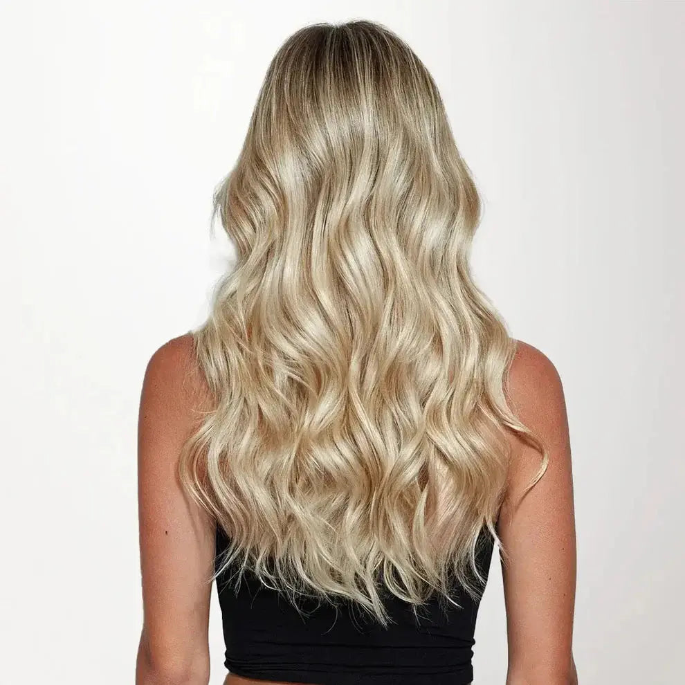 Invisible clip-in extensions 18A/613A – Gyllene Blond Balayage Bsextensions