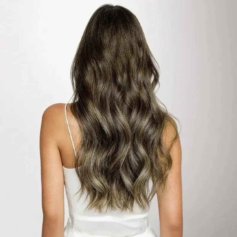 Invisible clip-in 4/26/4 – Brun till Blond Balayage Bsextensions