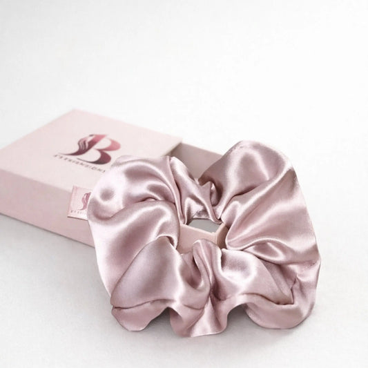 Dirty Pink Scrunchie - 100% Mulberry Silk Bsextensions