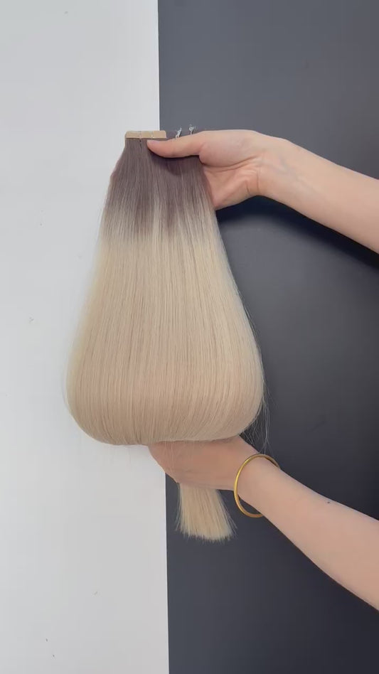 Tape-in Extensions, Kall Blond Balayage VA