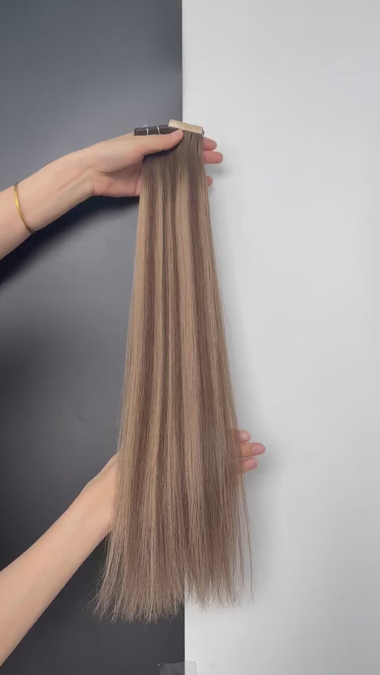 Tape-in Extensions, Kall Blond Balayage OL