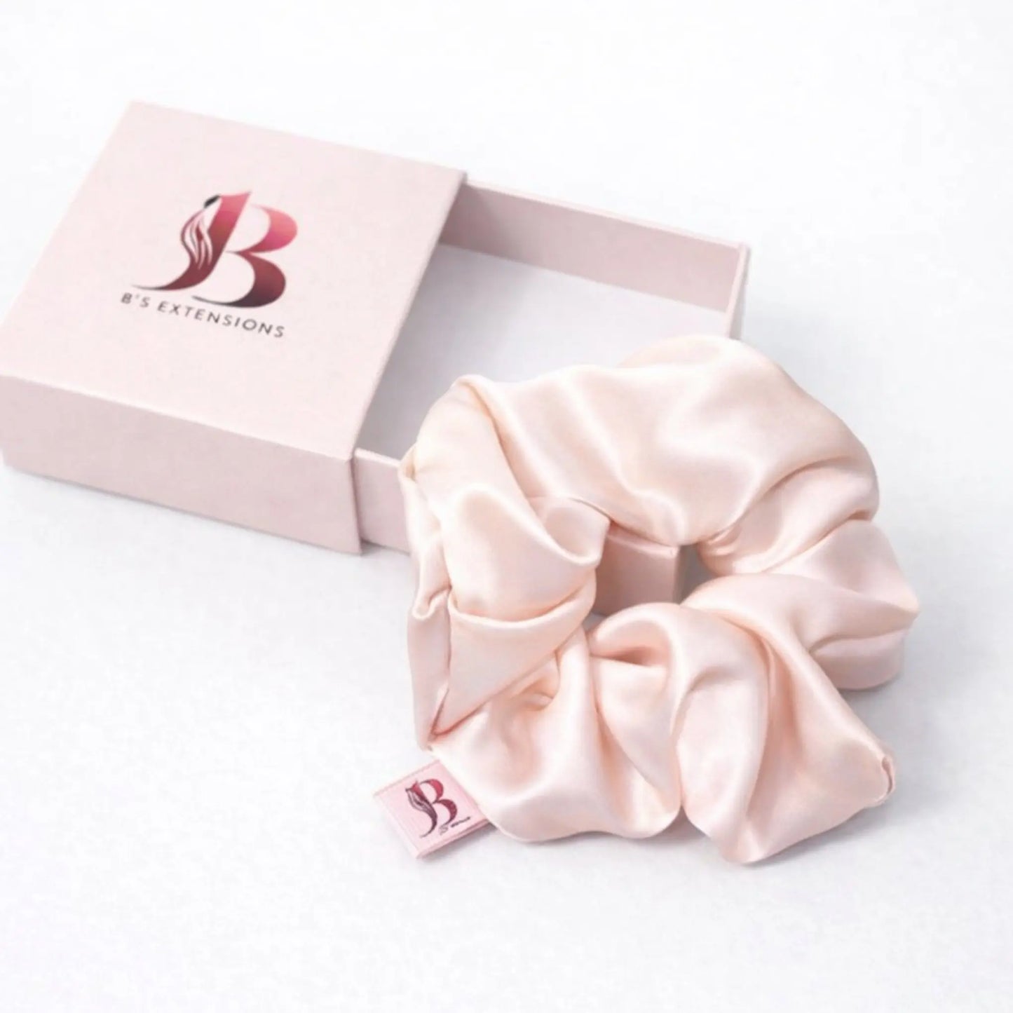 Baby Pink Scrunchie 100 % Mulberry Silk Bsextensions
