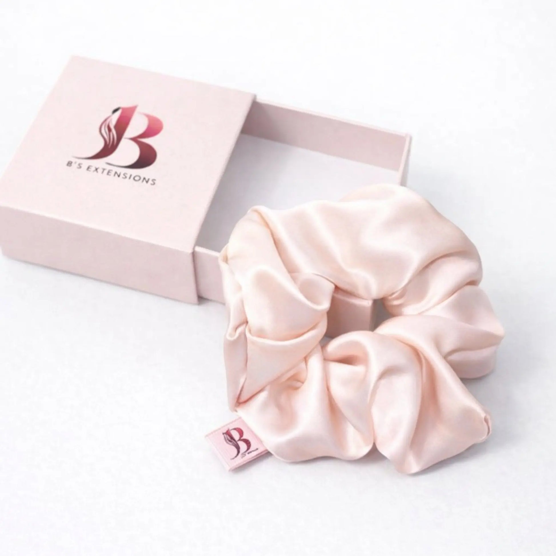 Baby Pink Scrunchie 100 % Mulberry Silk Bsextensions